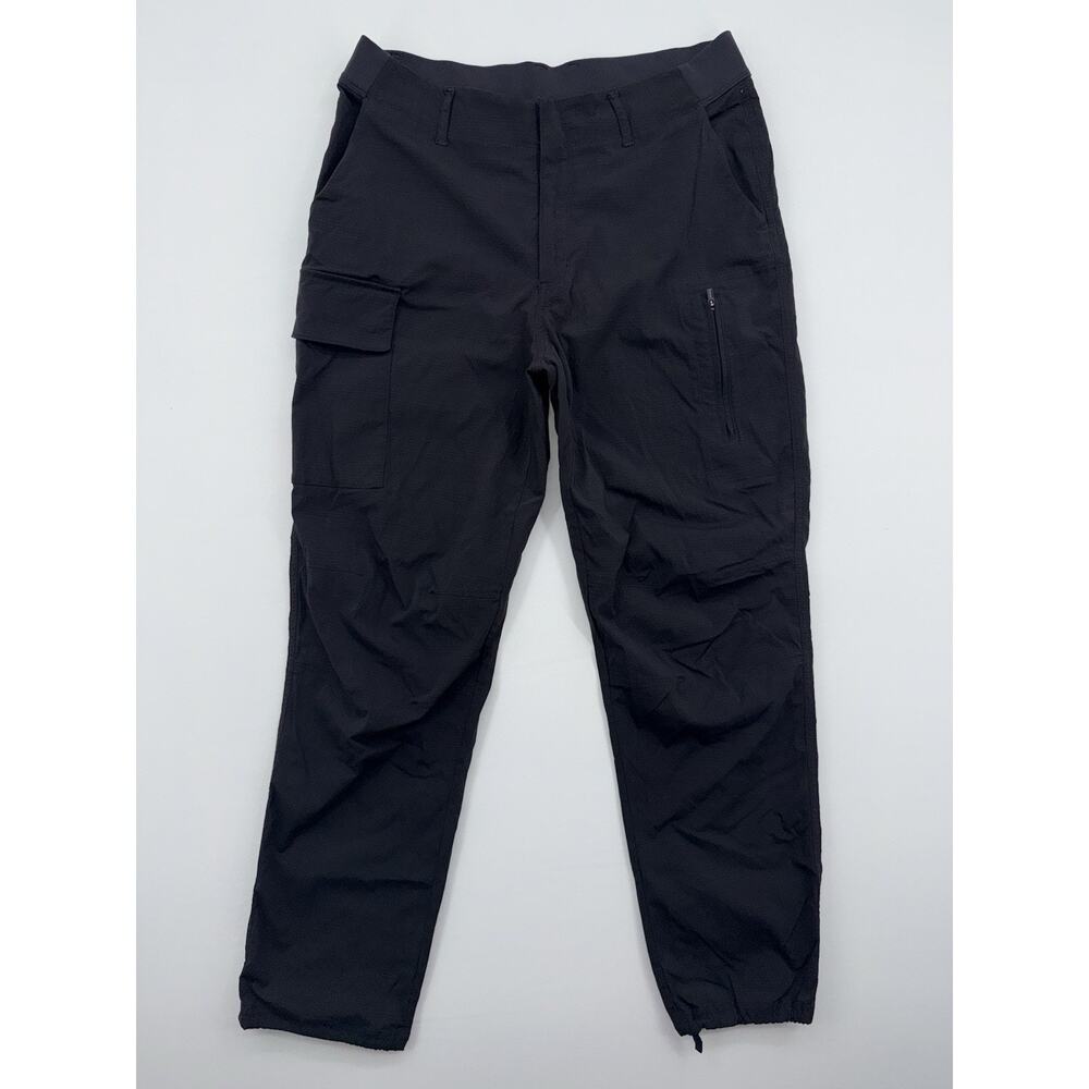 Athleta Sz 10 Chelsea Utility Cargo Pant Pull On Joggers Black Six Pockets!